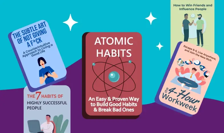 Start small and adopt new habits with books like Atomic Habits
