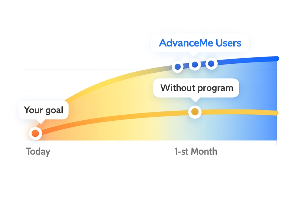Illustration showing impact of AdvanceMe app