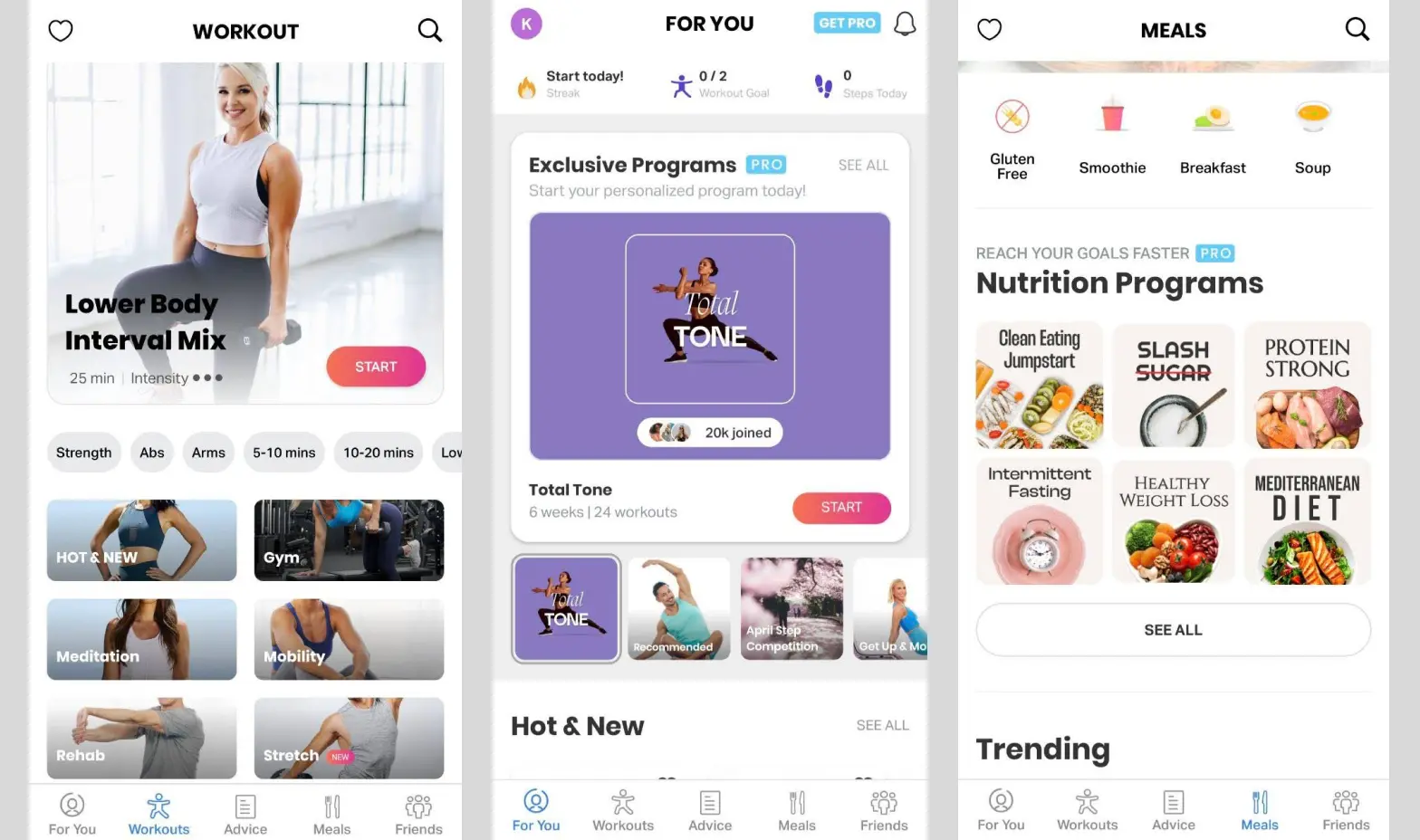 FitOn App screenshots