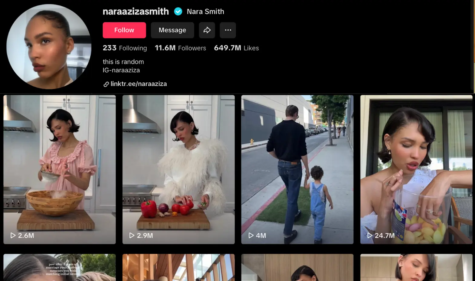 Nara Smith’s profile