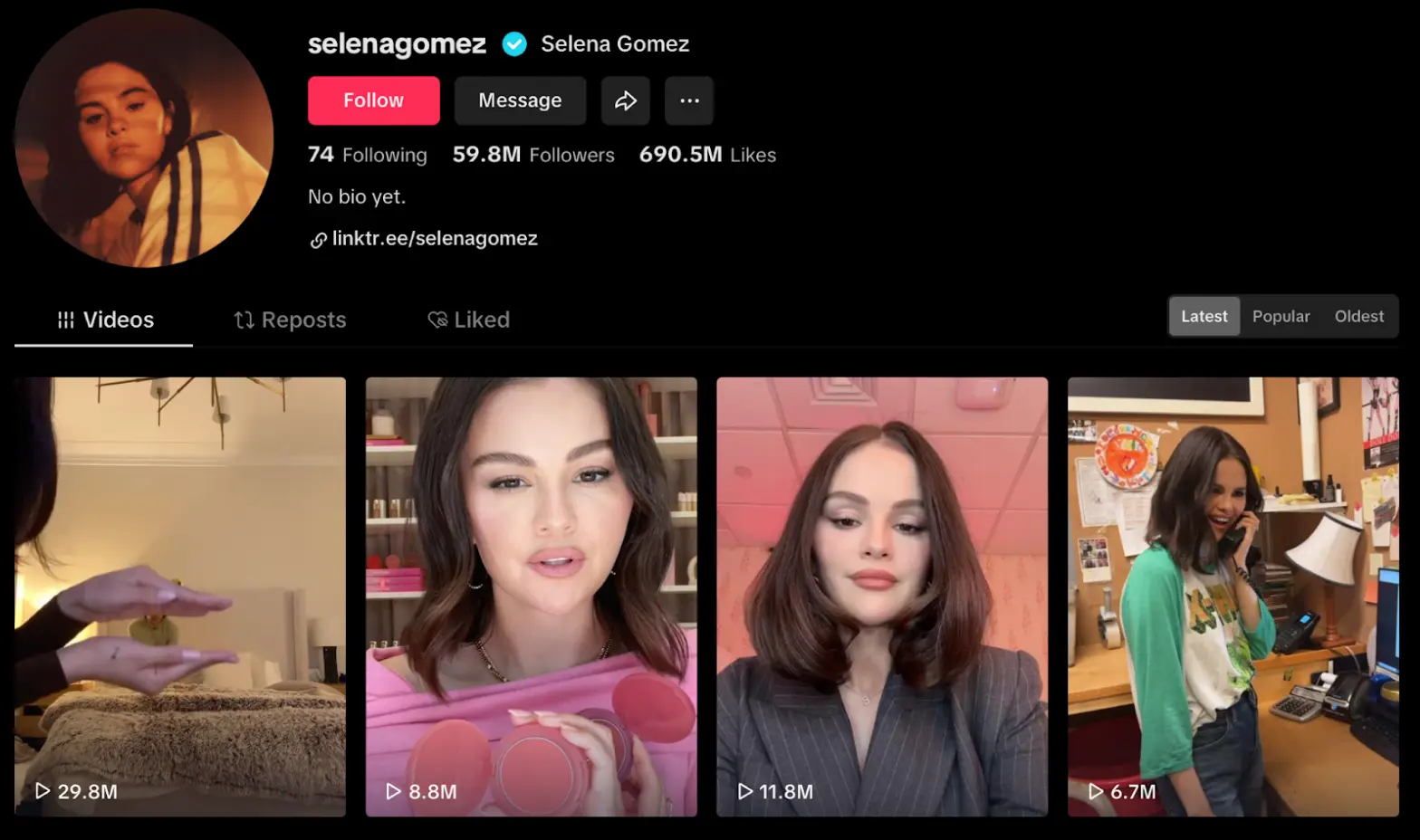 Selena Gomez’s profile