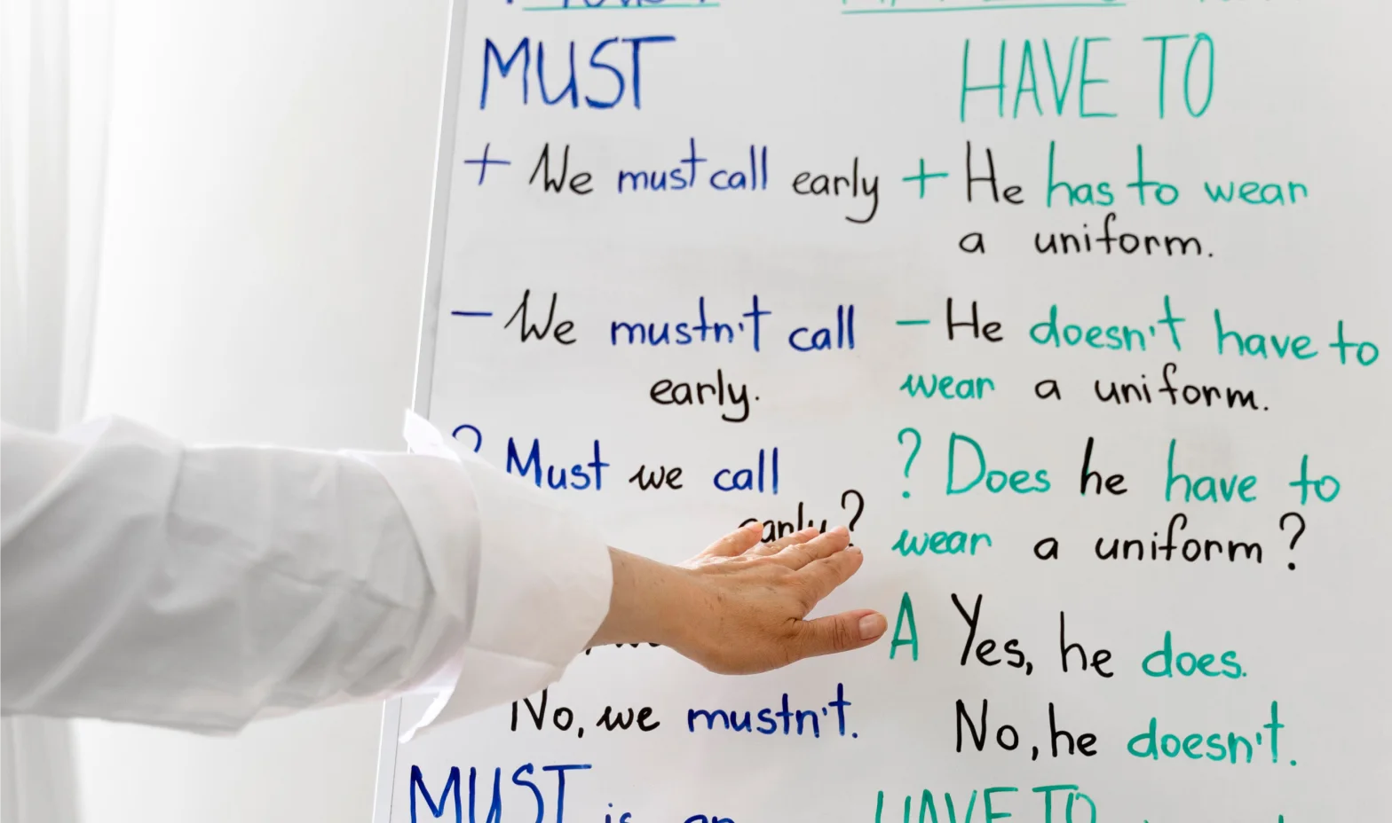 whiteboard with a text on it