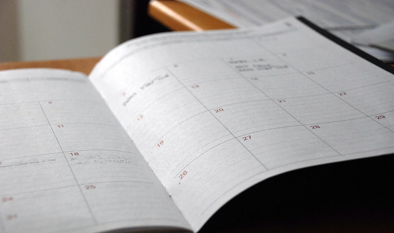 open monthly planner